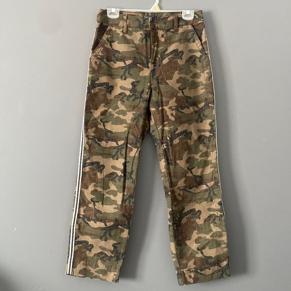 Y2K Vintage Inspired Abercrombie Camo Pants Size 28 Streetwear Cool Straight Leg - Picture 1 of 13